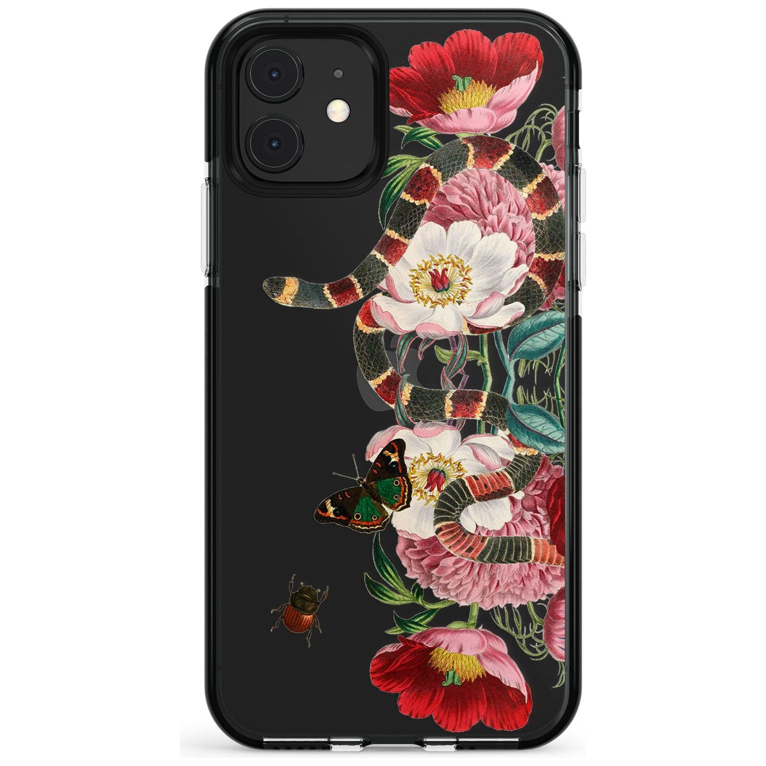 Floral Snake Pink Fade Impact Phone Case for iPhone 11 Pro Max