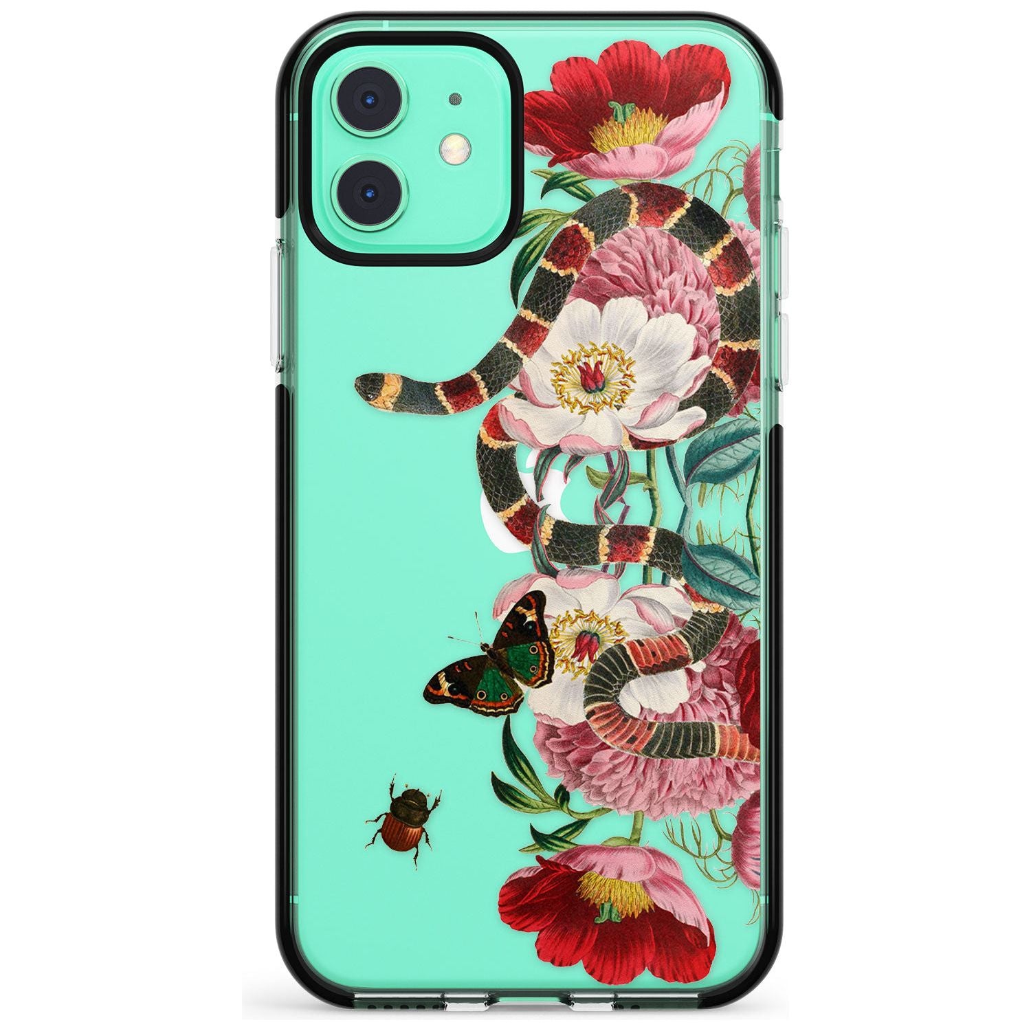 Floral Snake Pink Fade Impact Phone Case for iPhone 11 Pro Max