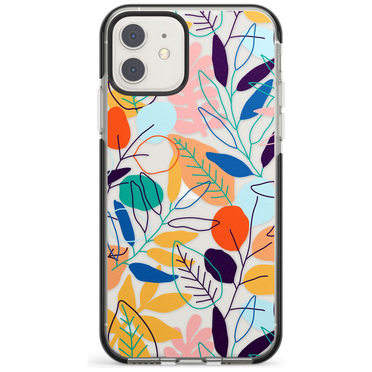 Abstract Leaves Impact Phone Case for iPhone 11, iphone 12