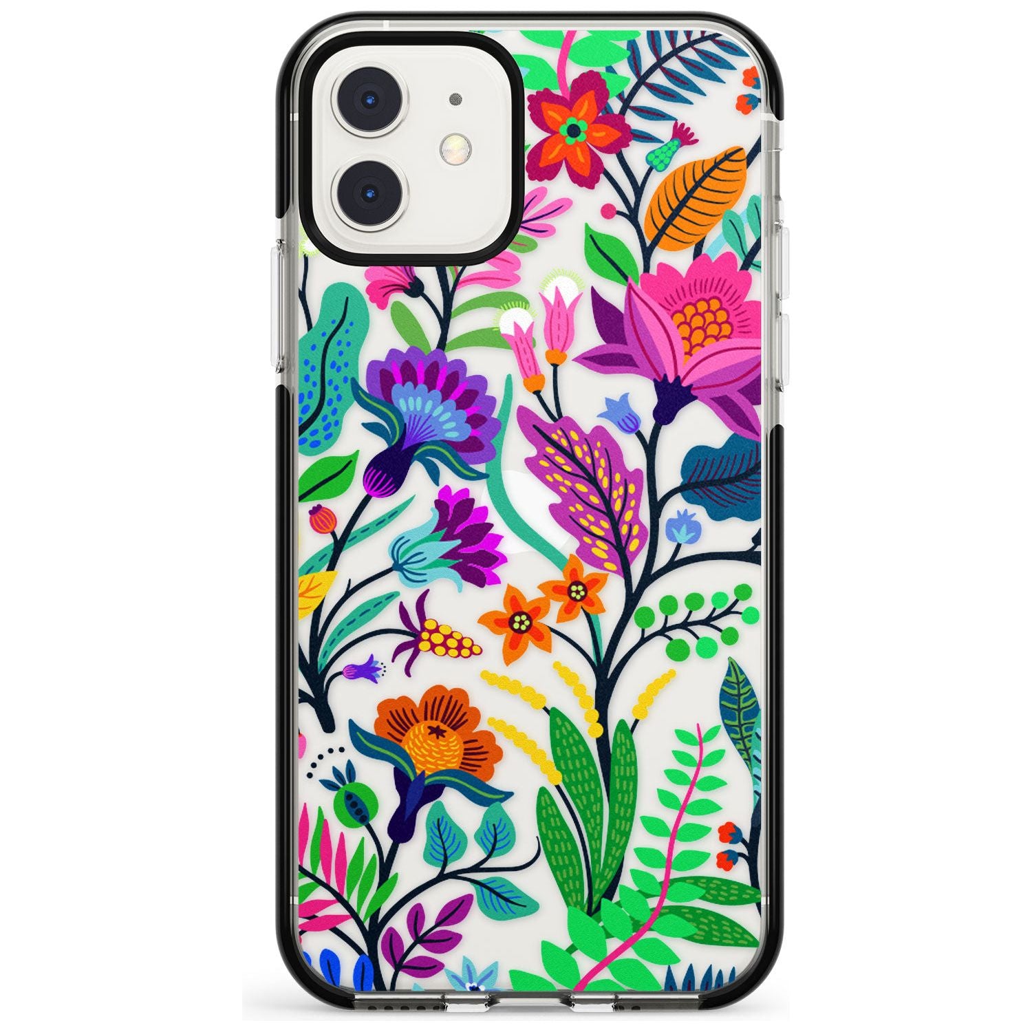 Floral Vibe Black Impact Phone Case for iPhone 11 Pro Max