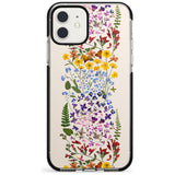 Wildflower Stripe Design - Cream Black Impact Phone Case for iPhone 11