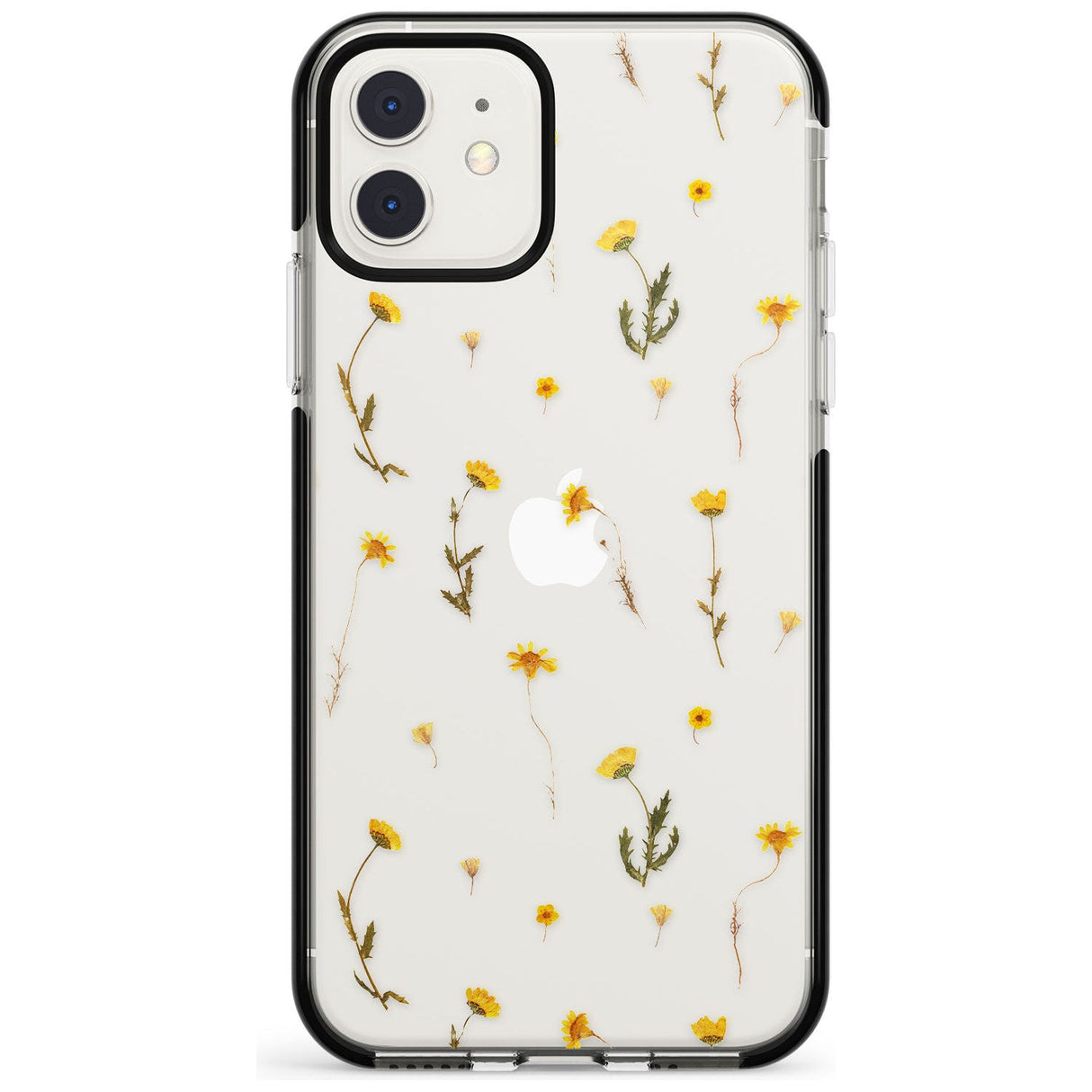 Mixed Yellow Flowers - Dried Flower-Inspired Black Impact Phone Case for iPhone 11