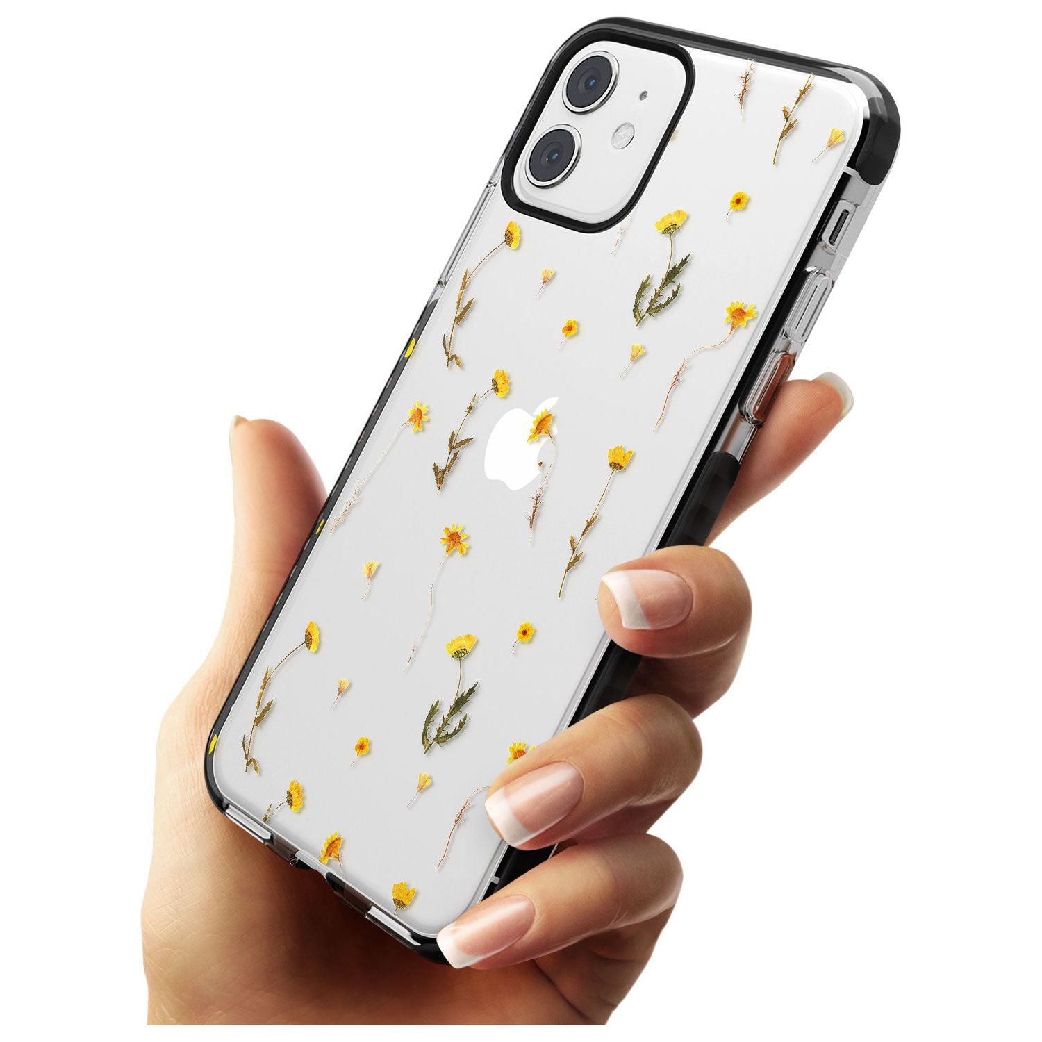 Mixed Yellow Flowers - Dried Flower-Inspired Black Impact Phone Case for iPhone 11