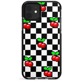 Checkered Cherry Black Impact Phone Case for iPhone 11 Pro Max