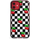 Checkered Cherry Black Impact Phone Case for iPhone 11 Pro Max