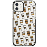 Coffee Cup Pattern Black Impact Phone Case for iPhone 11 Pro Max