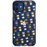 Coffee Cup Pattern Black Impact Phone Case for iPhone 11 Pro Max