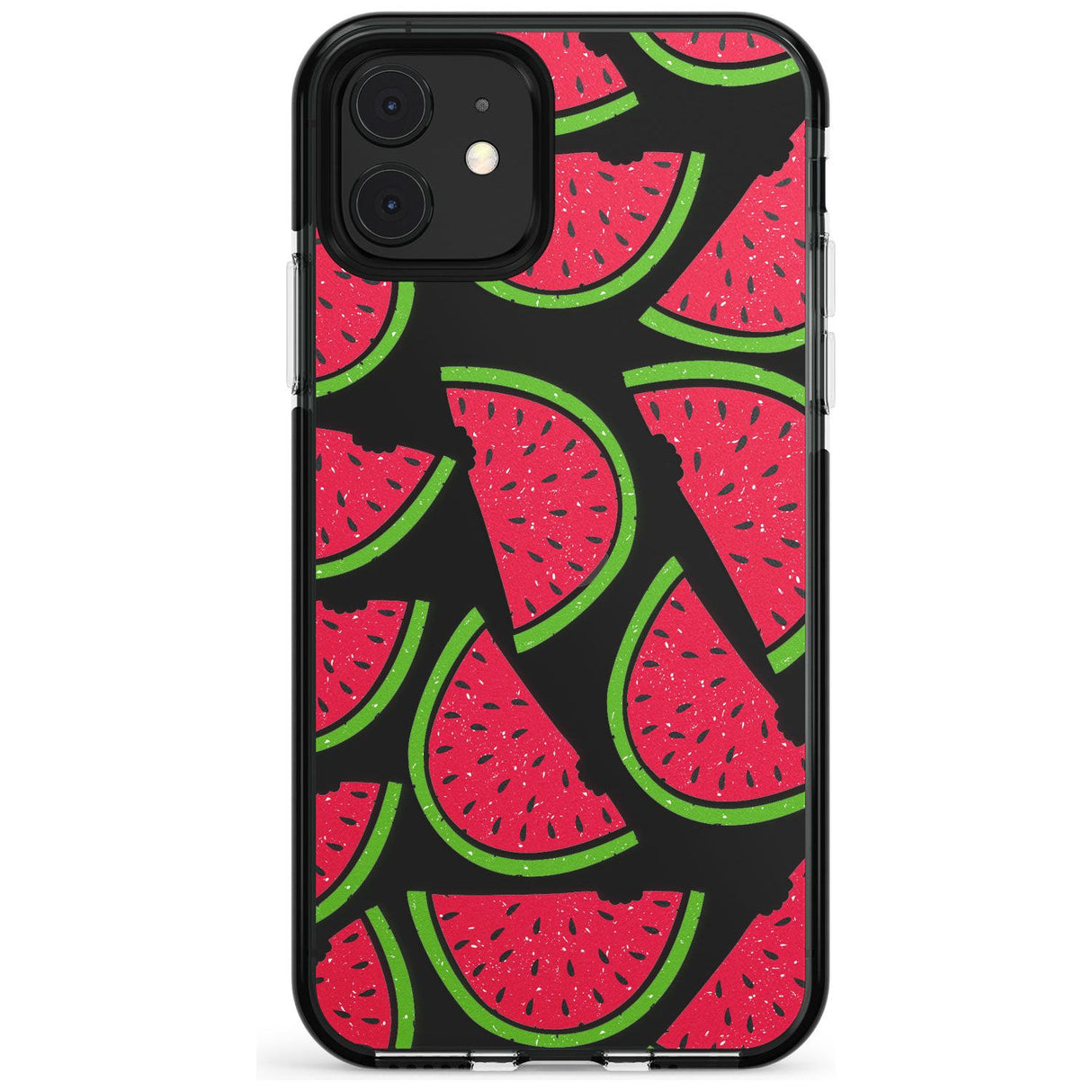 Watermelon Pattern Black Impact Phone Case for iPhone 11 Pro Max