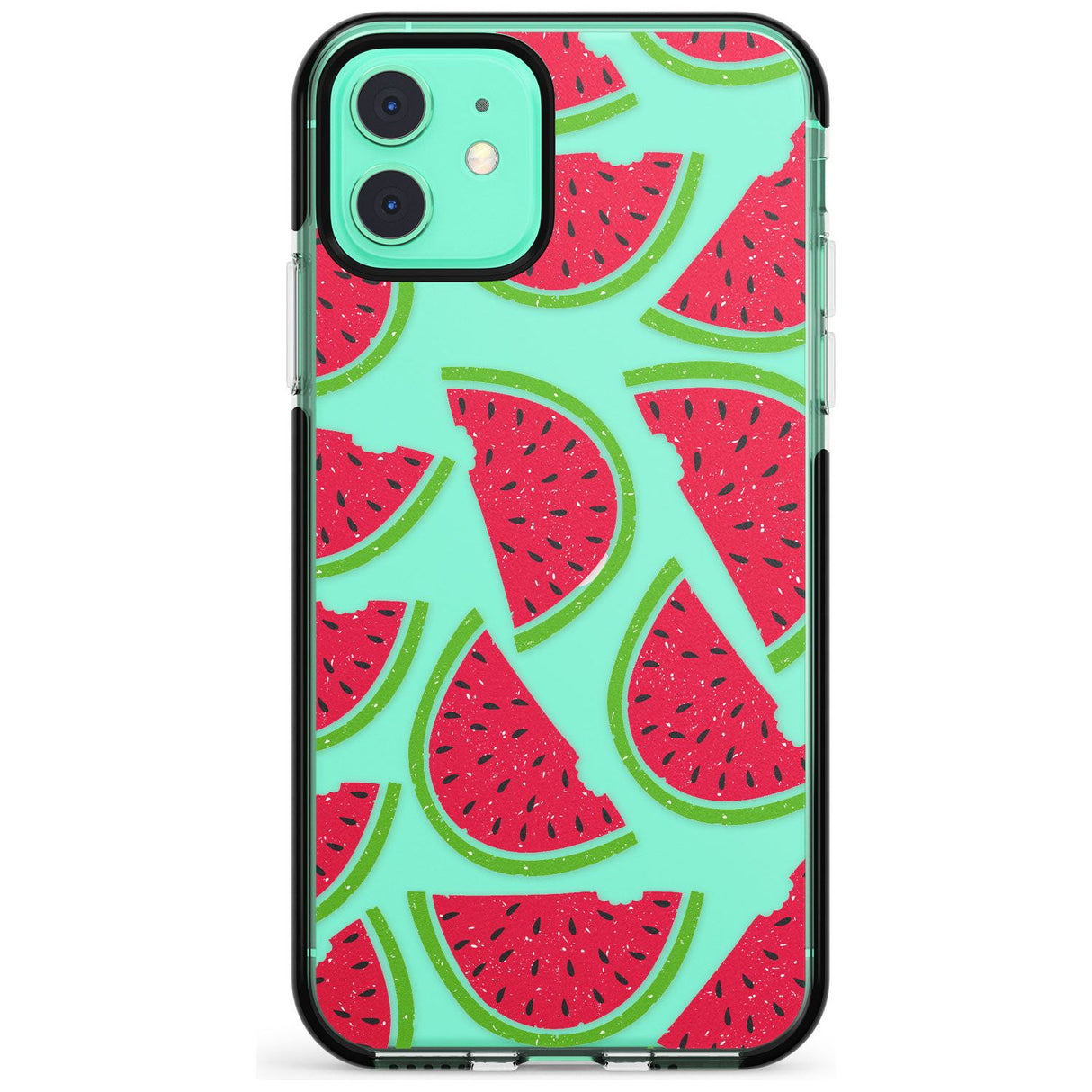 Watermelon Pattern Black Impact Phone Case for iPhone 11 Pro Max