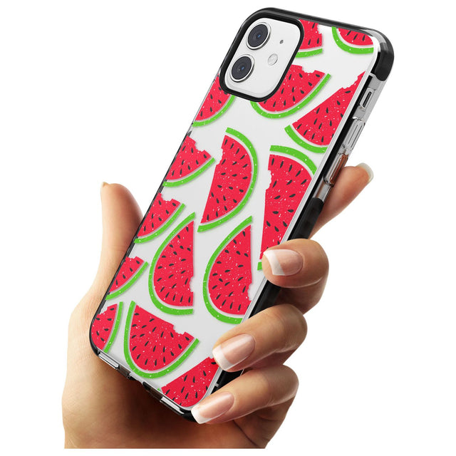 Watermelon Pattern Black Impact Phone Case for iPhone 11 Pro Max