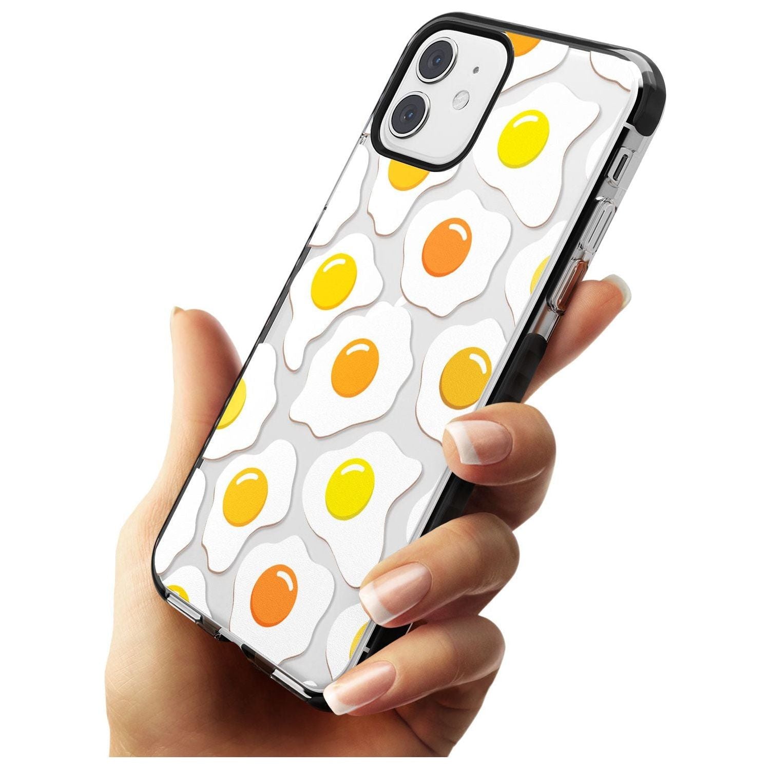 Fried Egg Pattern Black Impact Phone Case for iPhone 11 Pro Max