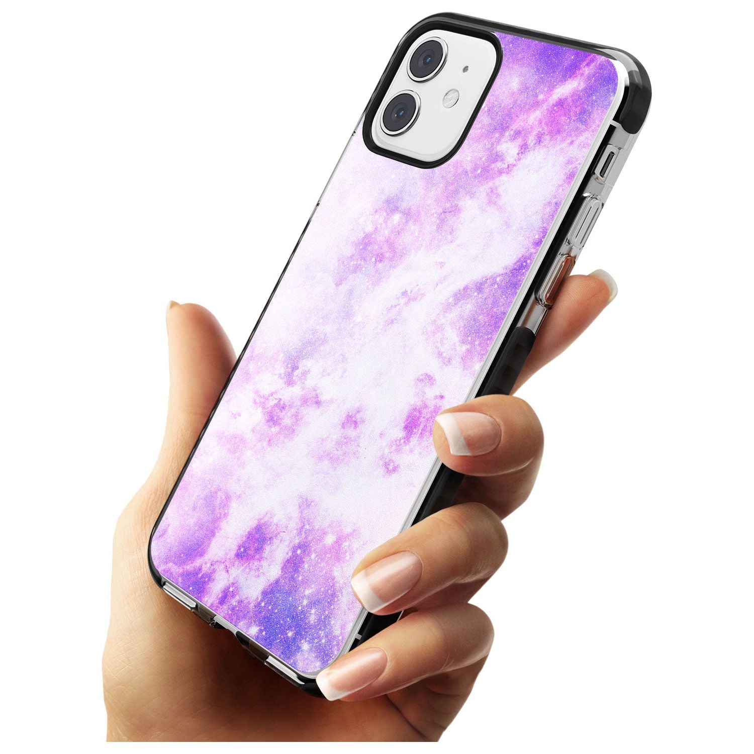 Purple Galaxy Pattern Design Black Impact Phone Case for iPhone 11