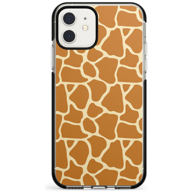 Giraffe Pattern Black Impact Phone Case for iPhone 11 Pro Max
