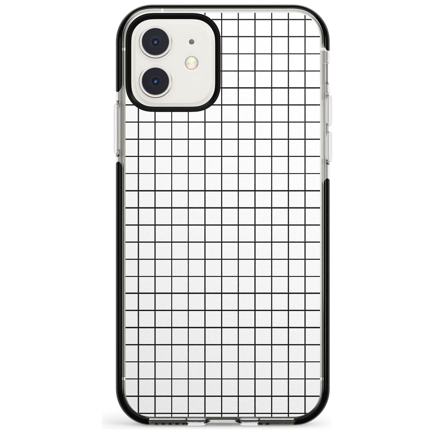 Simplistic Small Grid Designs White Black Impact Phone Case for iPhone 11