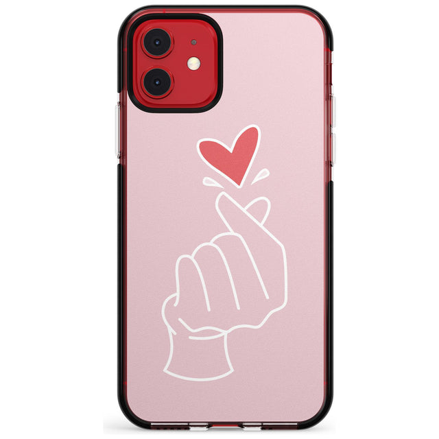 Finger Heart in Pink Pink Fade Impact Phone Case for iPhone 11 Pro Max