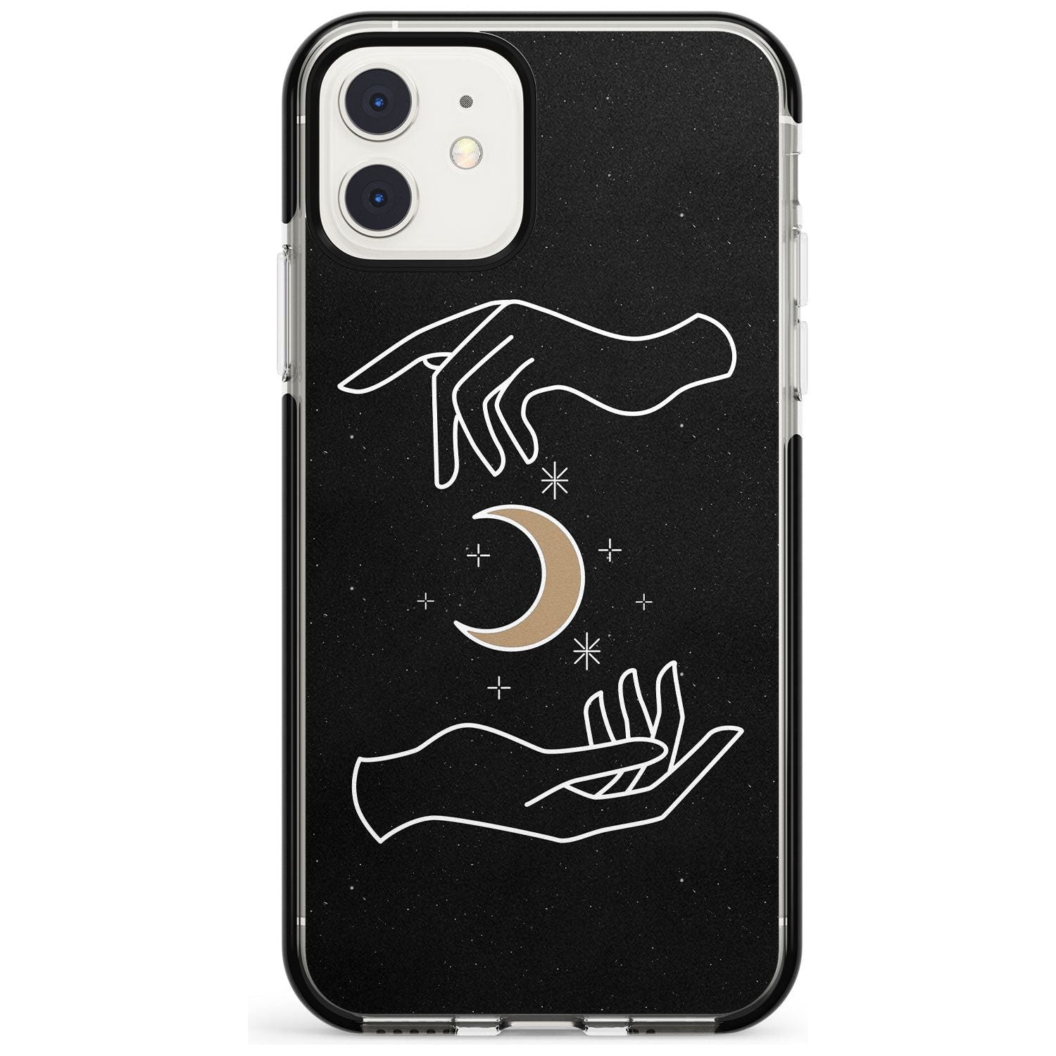 Hands Surrounding Moon Pink Fade Impact Phone Case for iPhone 11 Pro Max