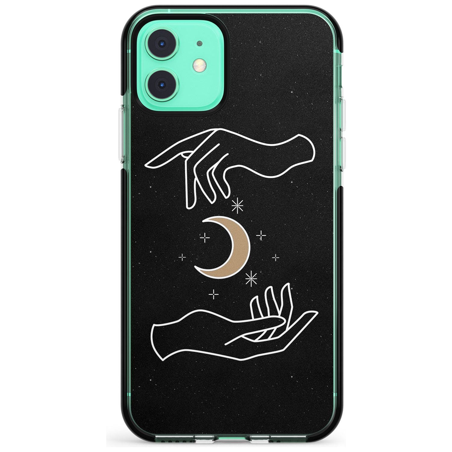 Hands Surrounding Moon Pink Fade Impact Phone Case for iPhone 11 Pro Max