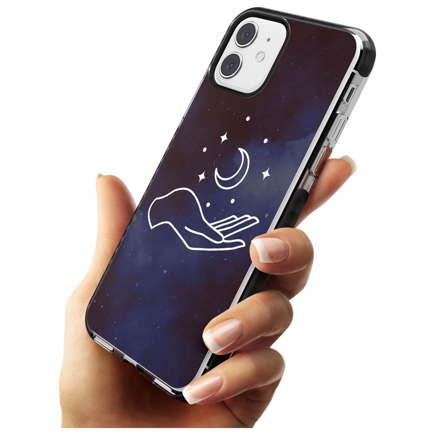 Floating Moon Above Hand Pink Fade Impact Phone Case for iPhone 11 Pro Max