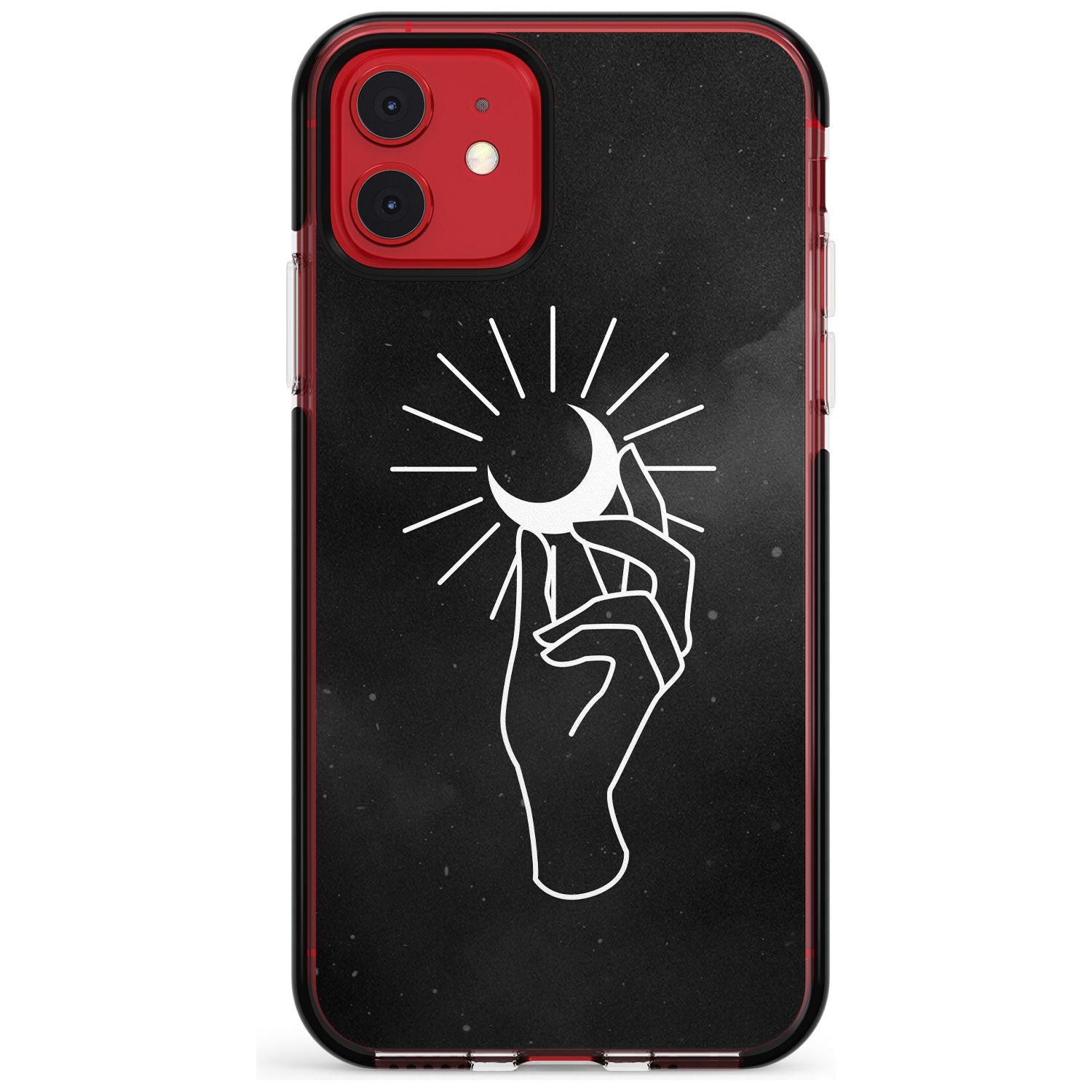 Hand Holding Moon Pink Fade Impact Phone Case for iPhone 11 Pro Max