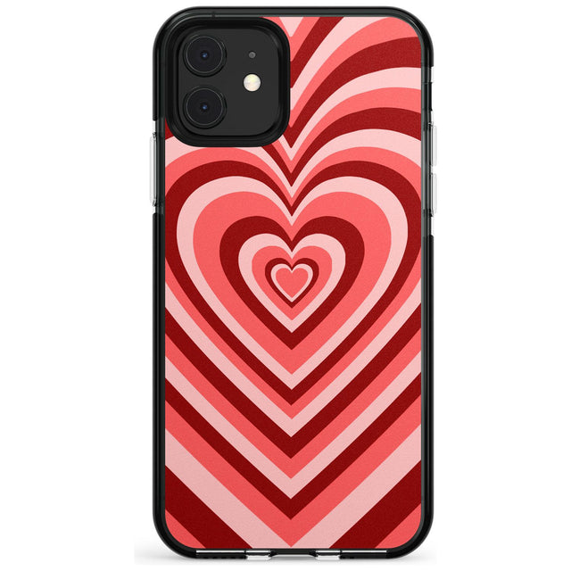 Red Heart Illusion Black Impact Phone Case for iPhone 11 Pro Max
