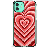 Red Heart Illusion Black Impact Phone Case for iPhone 11 Pro Max