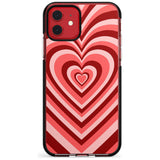 Red Heart Illusion Black Impact Phone Case for iPhone 11 Pro Max