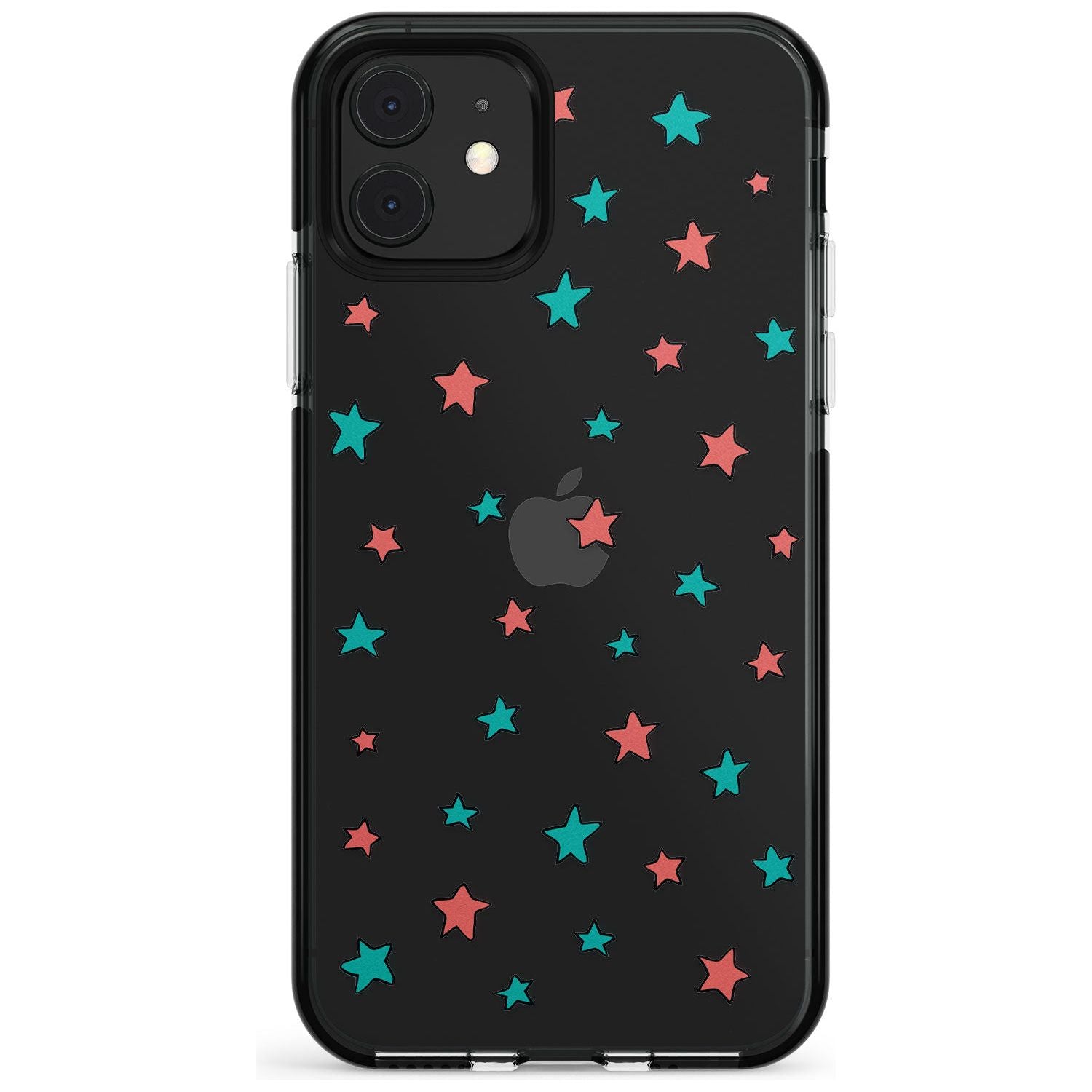 Heartstopper Stars Pattern Black Impact Phone Case for iPhone 11 Pro Max