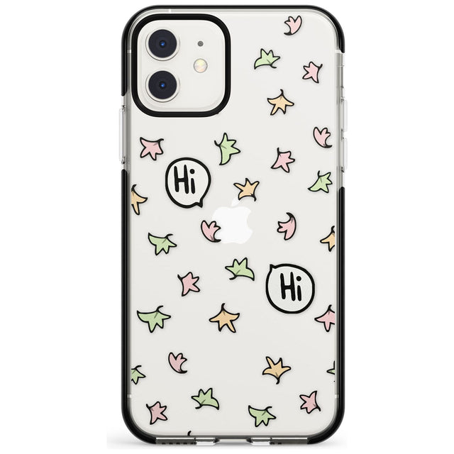 Heartstopper Leaves Pattern Black Impact Phone Case for iPhone 11 Pro Max