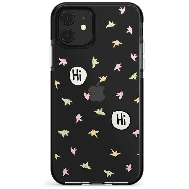 Heartstopper Leaves Pattern Black Impact Phone Case for iPhone 11 Pro Max