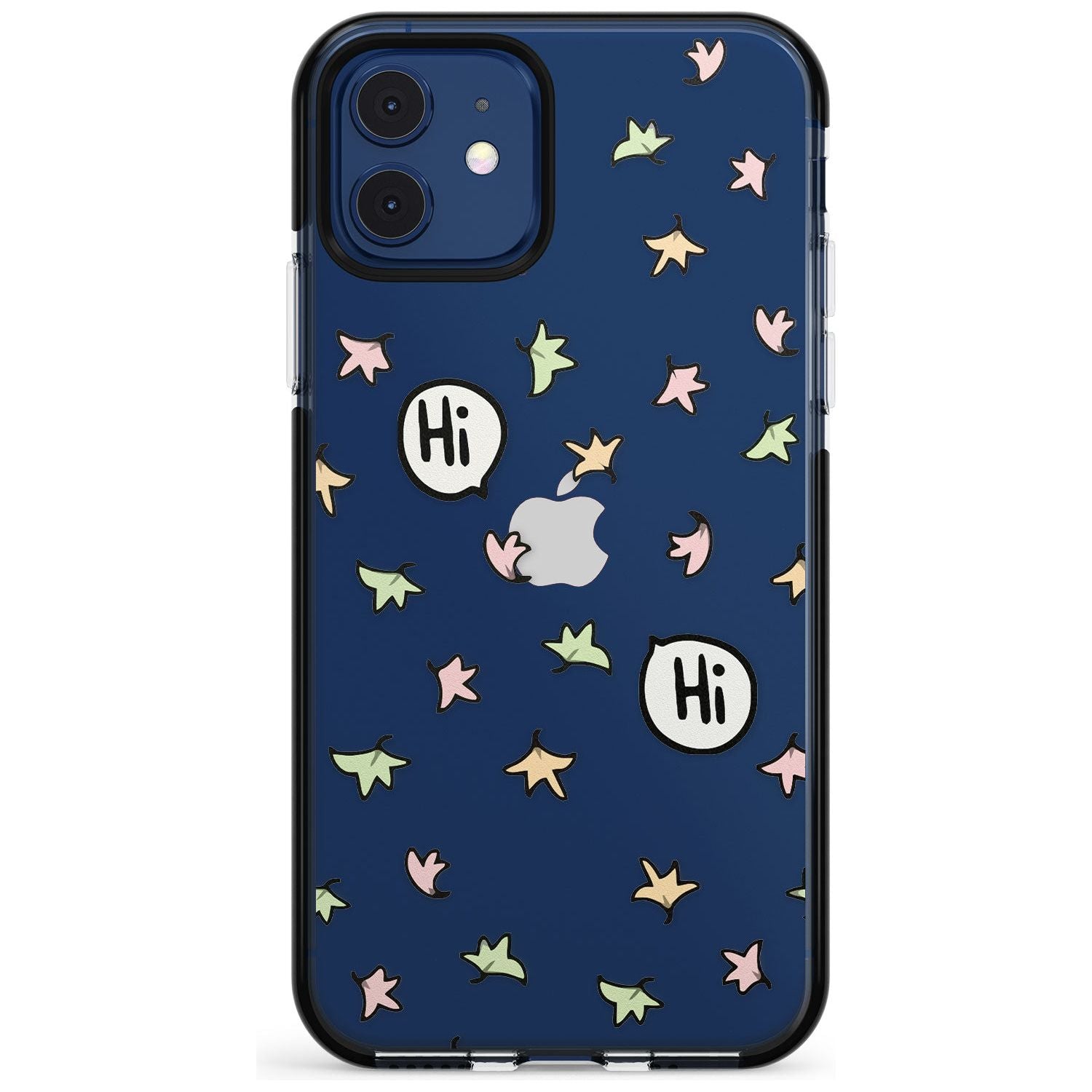 Heartstopper Leaves Pattern Black Impact Phone Case for iPhone 11 Pro Max