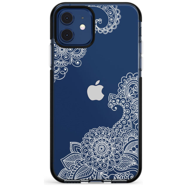 White Henna Botanicals Black Impact Phone Case for iPhone 11 Pro Max