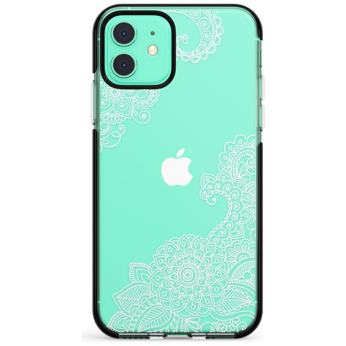 White Henna Botanicals Black Impact Phone Case for iPhone 11 Pro Max