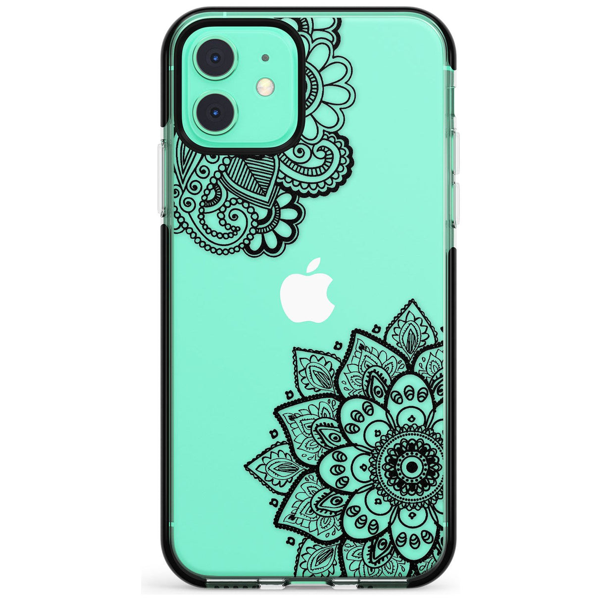 Black Henna Florals Black Impact Phone Case for iPhone 11 Pro Max