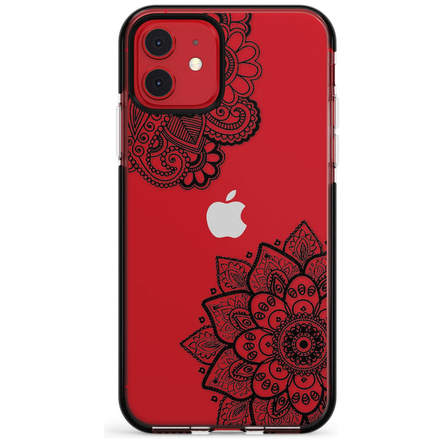 Black Henna Florals Black Impact Phone Case for iPhone 11 Pro Max