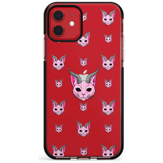 Demon Cat Pattern Black Impact Phone Case for iPhone 11 Pro Max