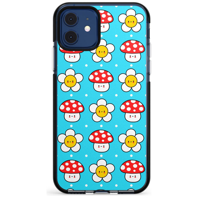 Shroom Bunnies Kawaii Pattern Black Impact Phone Case for iPhone 11 Pro Max