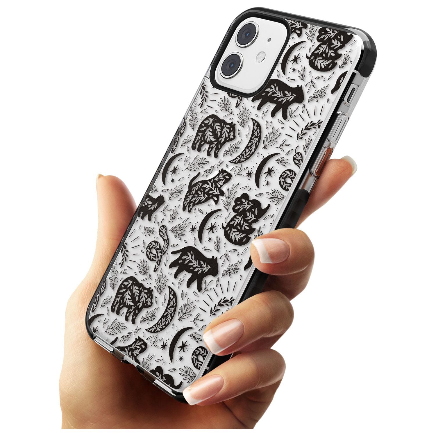 Leafy Bears Black Impact Phone Case for iPhone 11