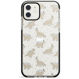 Adorable Dinosaurs Pattern (Clear) Black Impact Phone Case for iPhone 11