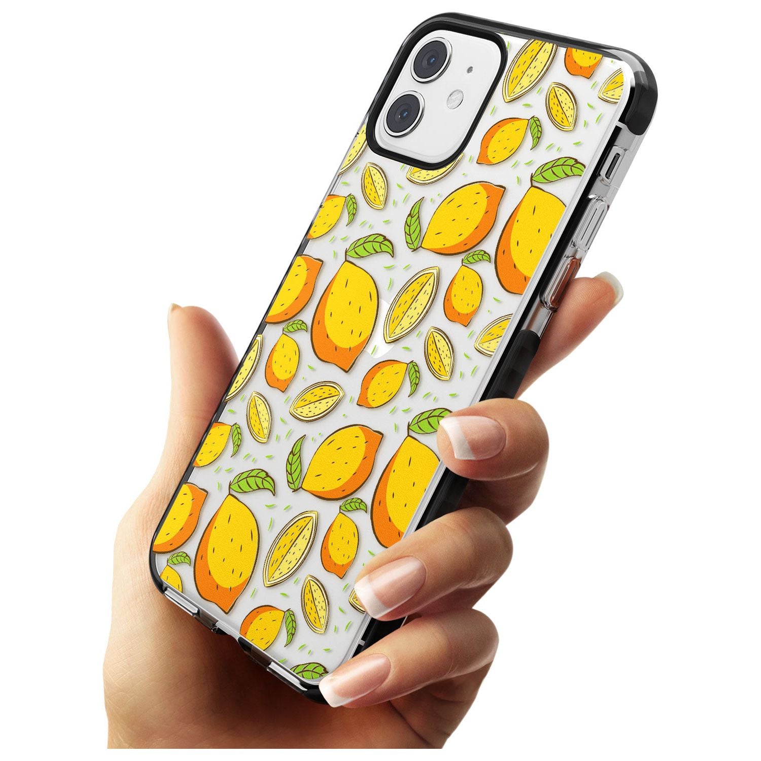 Lemon Pattern Black Impact Phone Case for iPhone 11 Pro Max