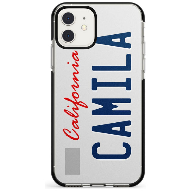 California License Plate Pink Fade Impact Phone Case for iPhone 11 Pro Max