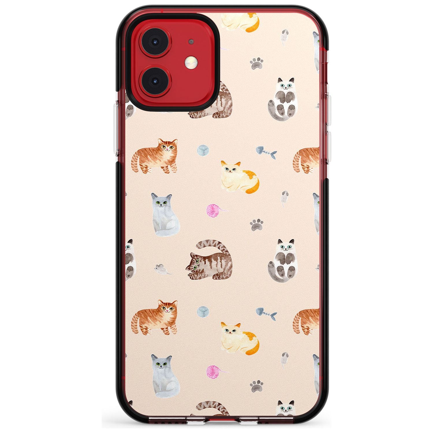Cats with Toys Pink Fade Impact Phone Case for iPhone 11 Pro Max