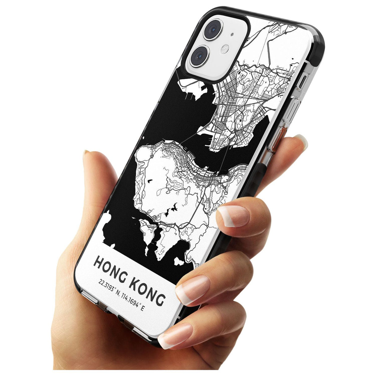 Map of Hong Kong Black Impact Phone Case for iPhone 11