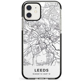 Map of Leeds, England Black Impact Phone Case for iPhone 11