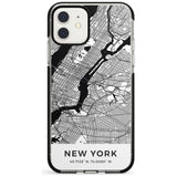 Map of New York, New York Black Impact Phone Case for iPhone 11