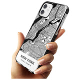 Map of New York, New York Black Impact Phone Case for iPhone 11