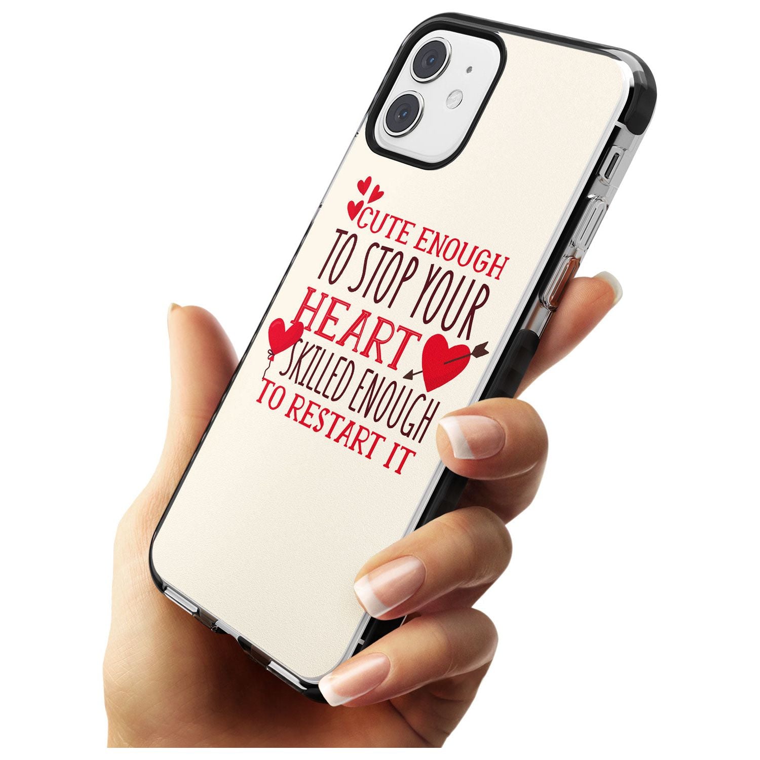 Medical Design Cute Enough to Stop Your Heart Black Impact Phone Case for iPhone 11