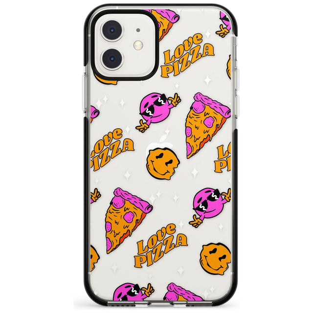 Psychedelic Love Pizza Pattern (Clear)