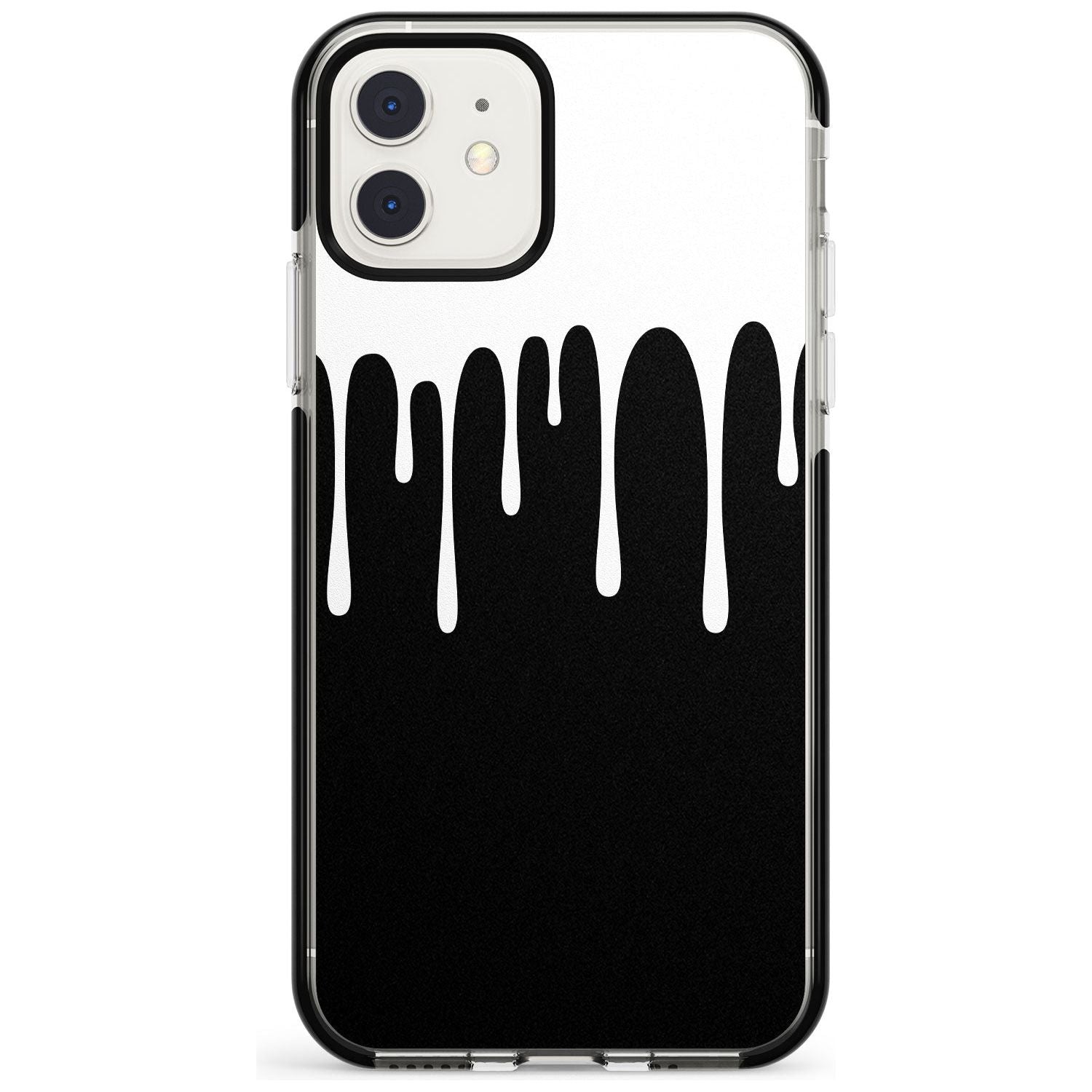 Melted Effect: White & Black iPhone Case Black Impact Phone Case Warehouse 11