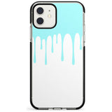 Melted Effect: Teal & White iPhone Case Black Impact Phone Case Warehouse 11