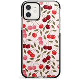 Fruity & Fun Patterns Cherries Phone Case iPhone 11 / Black Impact Case,iPhone 12 Mini / Black Impact Case Blanc Space